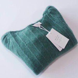 Sezane Aretha Sweater in Blue Green Wool Size XS